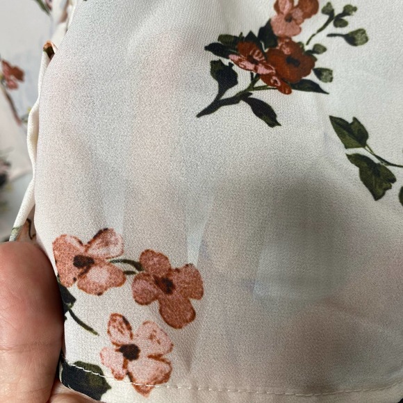 Sheryl Crow Bohemian Pink Semi-Sheer Floral Long Sleeve Blouse 1X - Picture 7 of 7